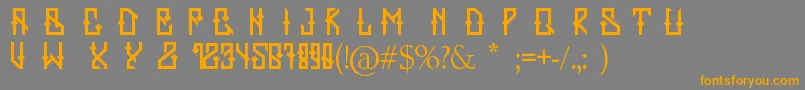 Zerb Font – Orange Fonts on Gray Background