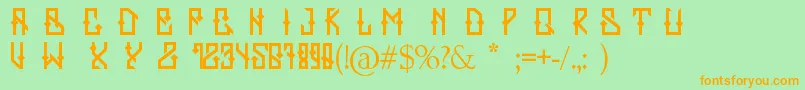 Zerb Font – Orange Fonts on Green Background