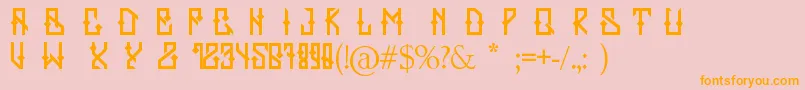 Zerb Font – Orange Fonts on Pink Background