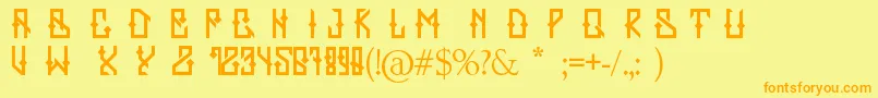 Zerb Font – Orange Fonts on Yellow Background
