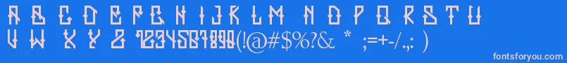 Zerb Font – Pink Fonts on Blue Background