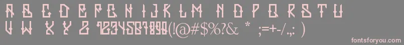 Zerb Font – Pink Fonts on Gray Background