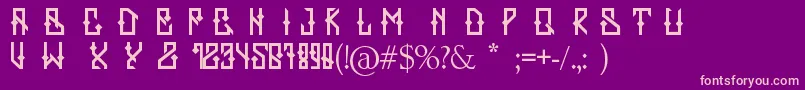 Zerb Font – Pink Fonts on Purple Background