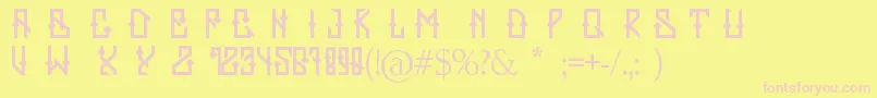 Zerb Font – Pink Fonts on Yellow Background