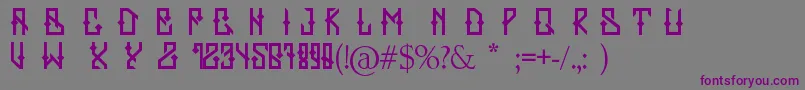 Zerb Font – Purple Fonts on Gray Background
