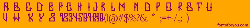 Zerb Font – Purple Fonts on Orange Background