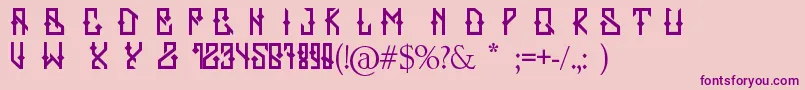 Zerb Font – Purple Fonts on Pink Background