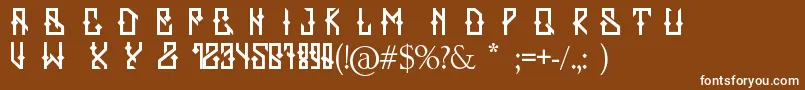 Zerb Font – White Fonts on Brown Background