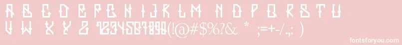 Zerb Font – White Fonts on Pink Background