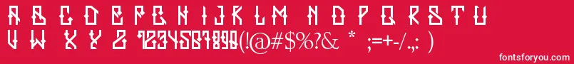 Zerb Font – White Fonts on Red Background