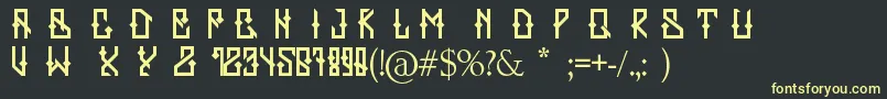 Zerb Font – Yellow Fonts on Black Background
