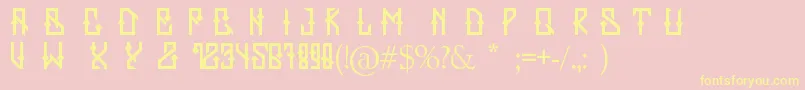 Zerb Font – Yellow Fonts on Pink Background