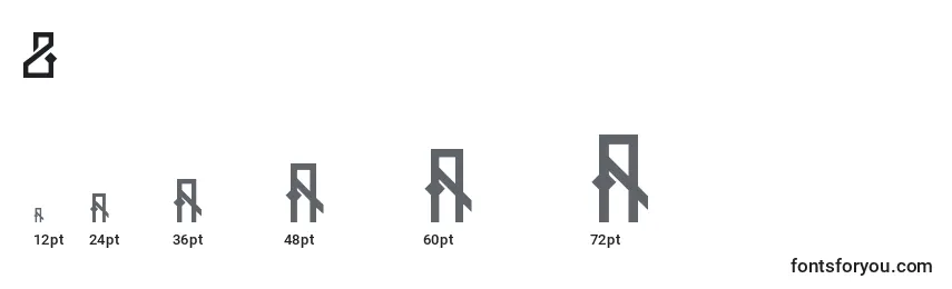 Размеры шрифта Zerb
