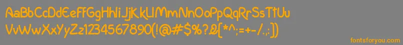 IncolhuaB Font – Orange Fonts on Gray Background