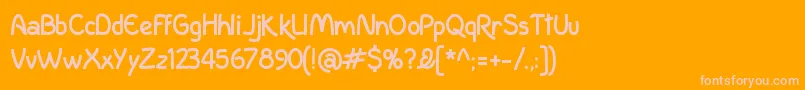 IncolhuaB Font – Pink Fonts on Orange Background