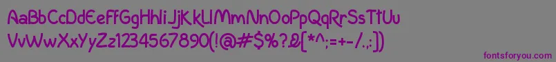 Шрифт IncolhuaB – фиолетовые шрифты на сером фоне