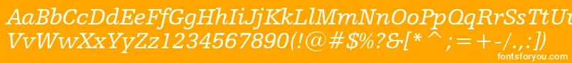 HumanistSlabserif712ItalicBt Font – White Fonts on Orange Background