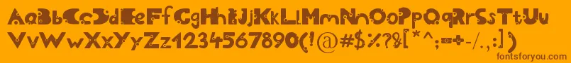 Cheesy Font – Brown Fonts on Orange Background