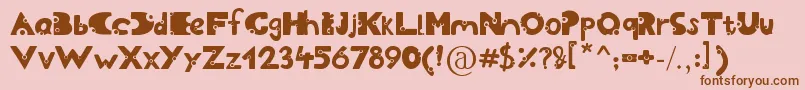 Cheesy Font – Brown Fonts on Pink Background