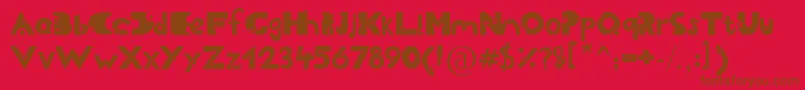 Cheesy Font – Brown Fonts on Red Background