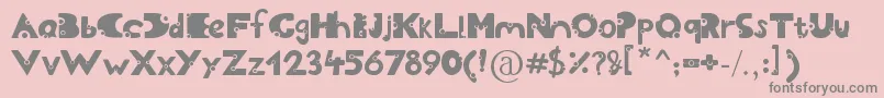 Cheesy Font – Gray Fonts on Pink Background