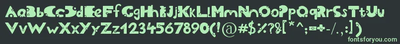 Cheesy Font – Green Fonts on Black Background
