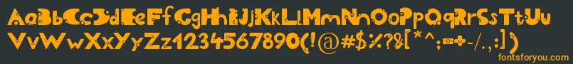 Cheesy Font – Orange Fonts on Black Background