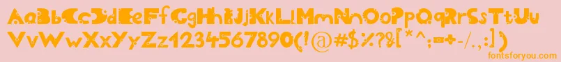 Cheesy Font – Orange Fonts on Pink Background