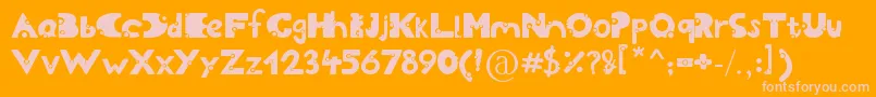 Cheesy Font – Pink Fonts on Orange Background