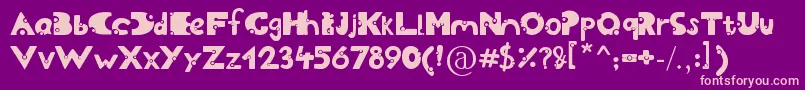 Cheesy Font – Pink Fonts on Purple Background