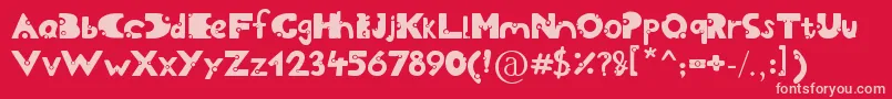 Cheesy Font – Pink Fonts on Red Background