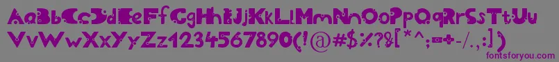 Cheesy Font – Purple Fonts on Gray Background