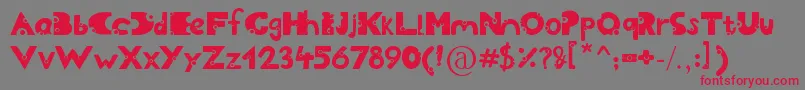 Cheesy Font – Red Fonts on Gray Background