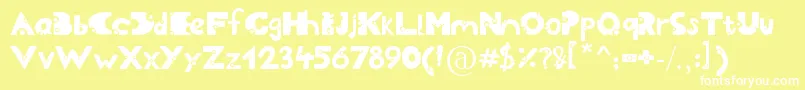 Cheesy Font – White Fonts on Yellow Background