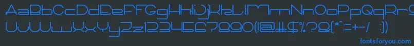 Fonte TechnoCapture – fontes azuis em um fundo preto