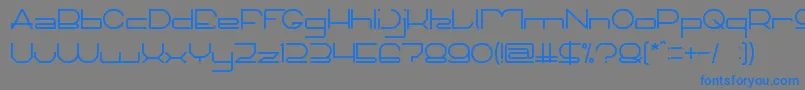 TechnoCapture Font – Blue Fonts on Gray Background