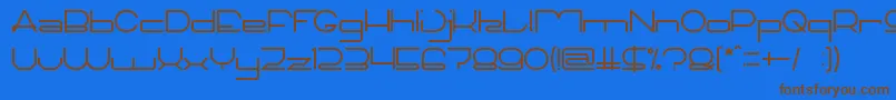 TechnoCapture Font – Brown Fonts on Blue Background