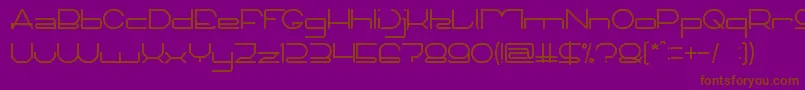 TechnoCapture Font – Brown Fonts on Purple Background