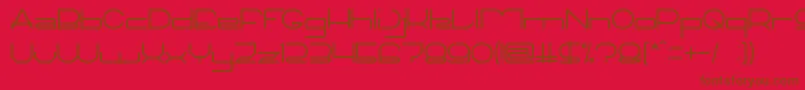 TechnoCapture Font – Brown Fonts on Red Background