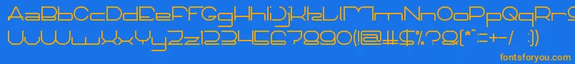 TechnoCapture Font – Orange Fonts on Blue Background