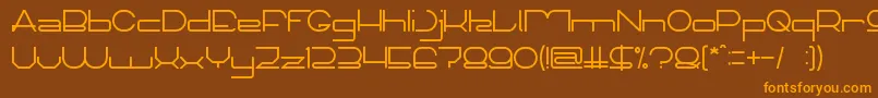 TechnoCapture Font – Orange Fonts on Brown Background