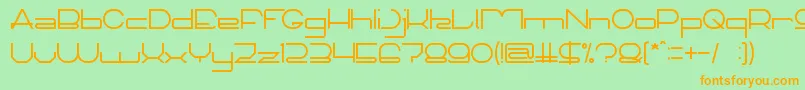 TechnoCapture Font – Orange Fonts on Green Background
