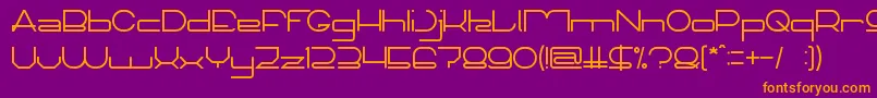 TechnoCapture Font – Orange Fonts on Purple Background