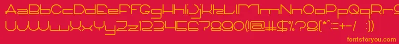 TechnoCapture Font – Orange Fonts on Red Background