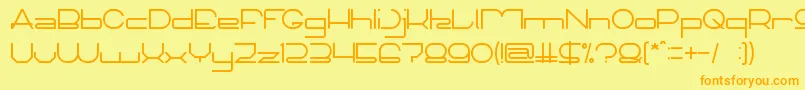 TechnoCapture Font – Orange Fonts on Yellow Background
