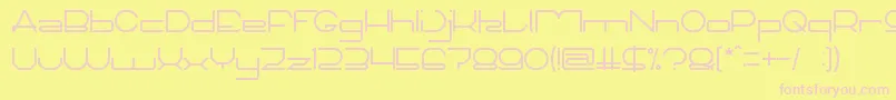 TechnoCapture Font – Pink Fonts on Yellow Background