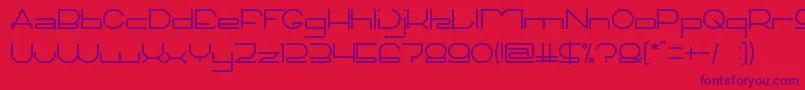 TechnoCapture-Schriftart – Violette Schriften auf rotem Hintergrund