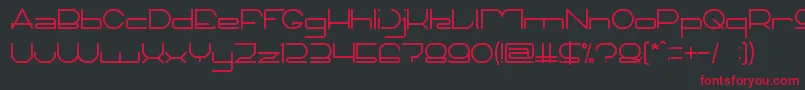 TechnoCapture Font – Red Fonts on Black Background