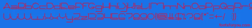 TechnoCapture Font – Red Fonts on Blue Background