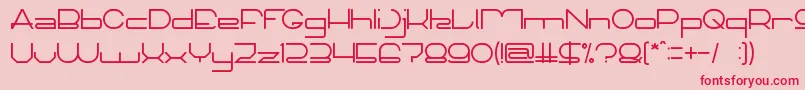 TechnoCapture Font – Red Fonts on Pink Background